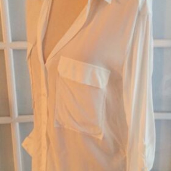 Zara off-white flowy blouse with pockets - Picture 7 of 7